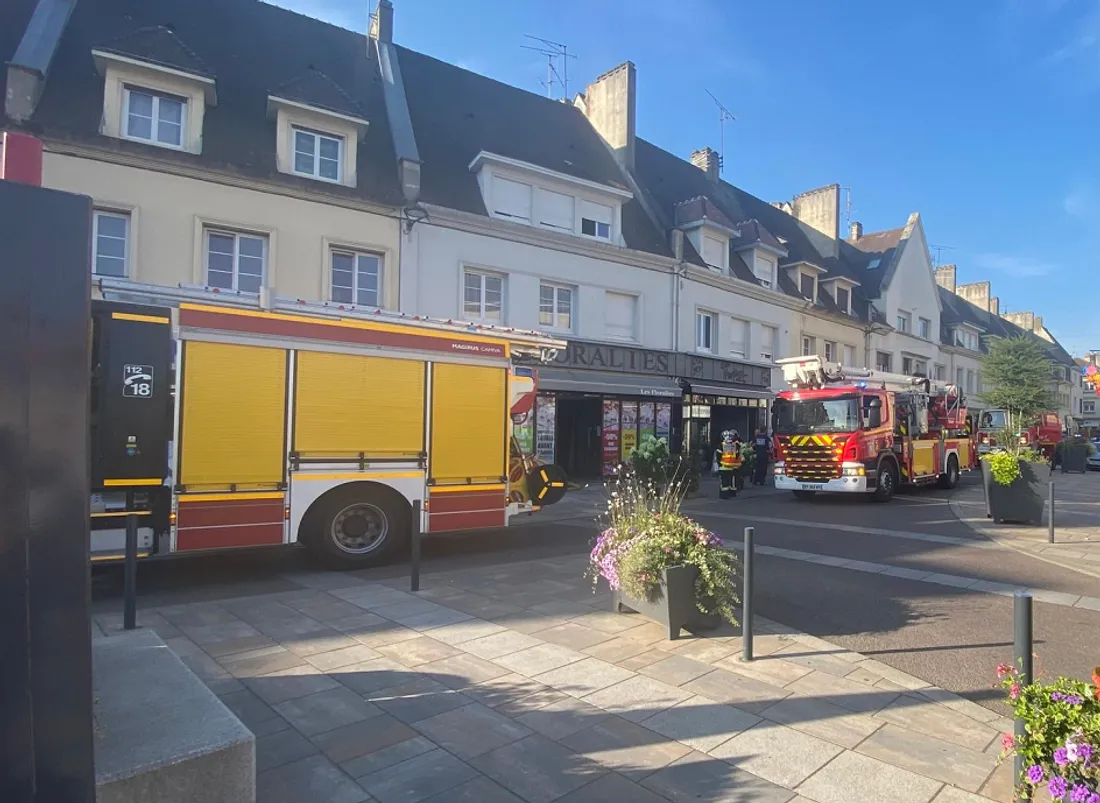 Intervention des pompiers à Louviers
