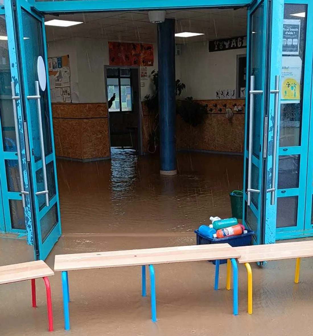 Inondation école de Thimert-Gâtelles