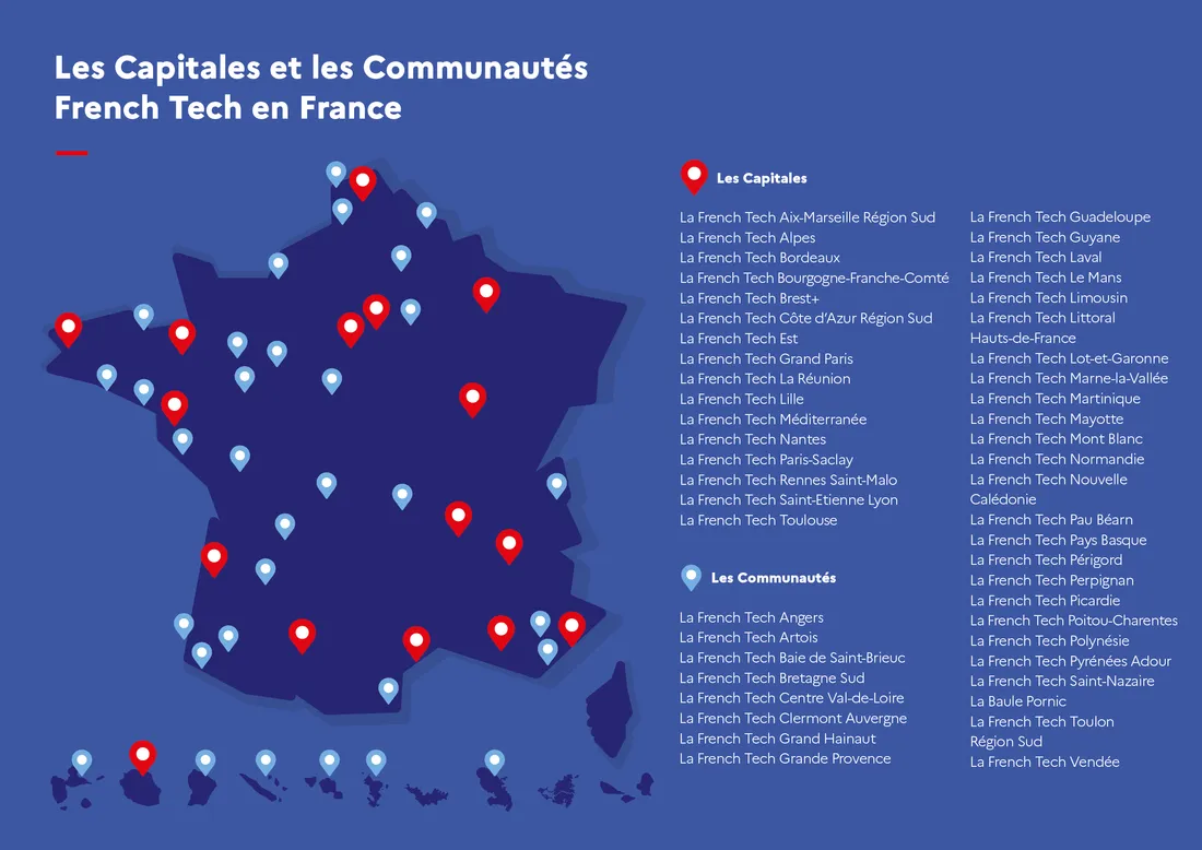 Carte Communautés French Tech