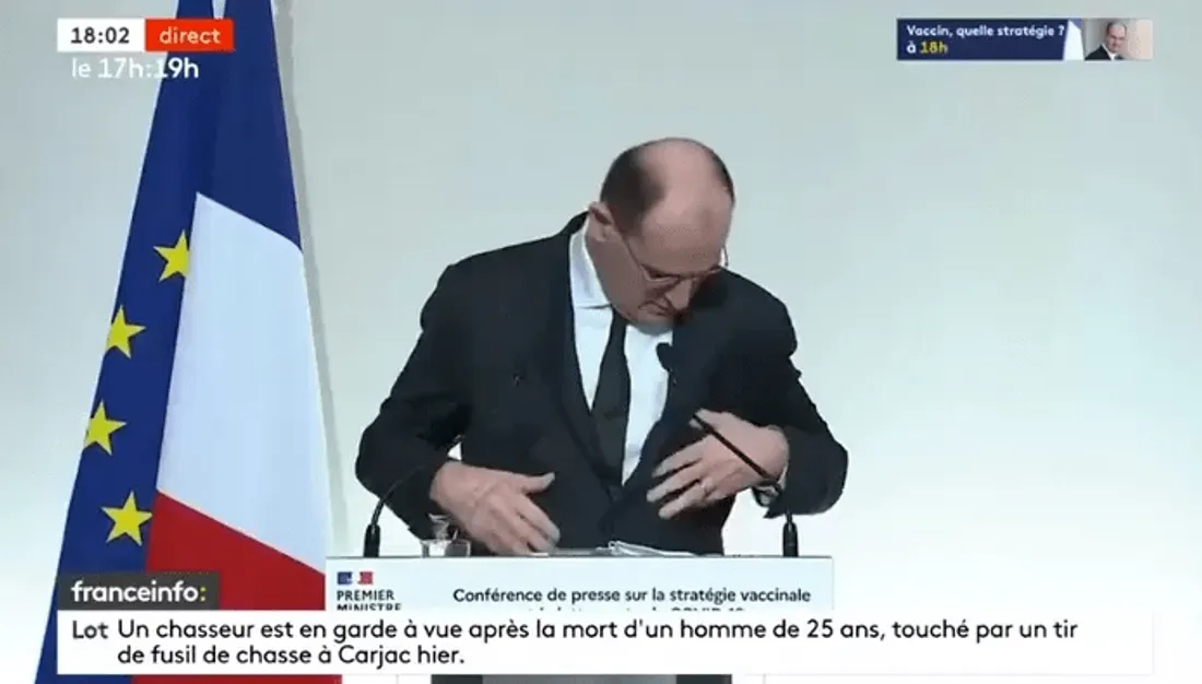 Jean Castex : moment de solitude avant la conférence de presse