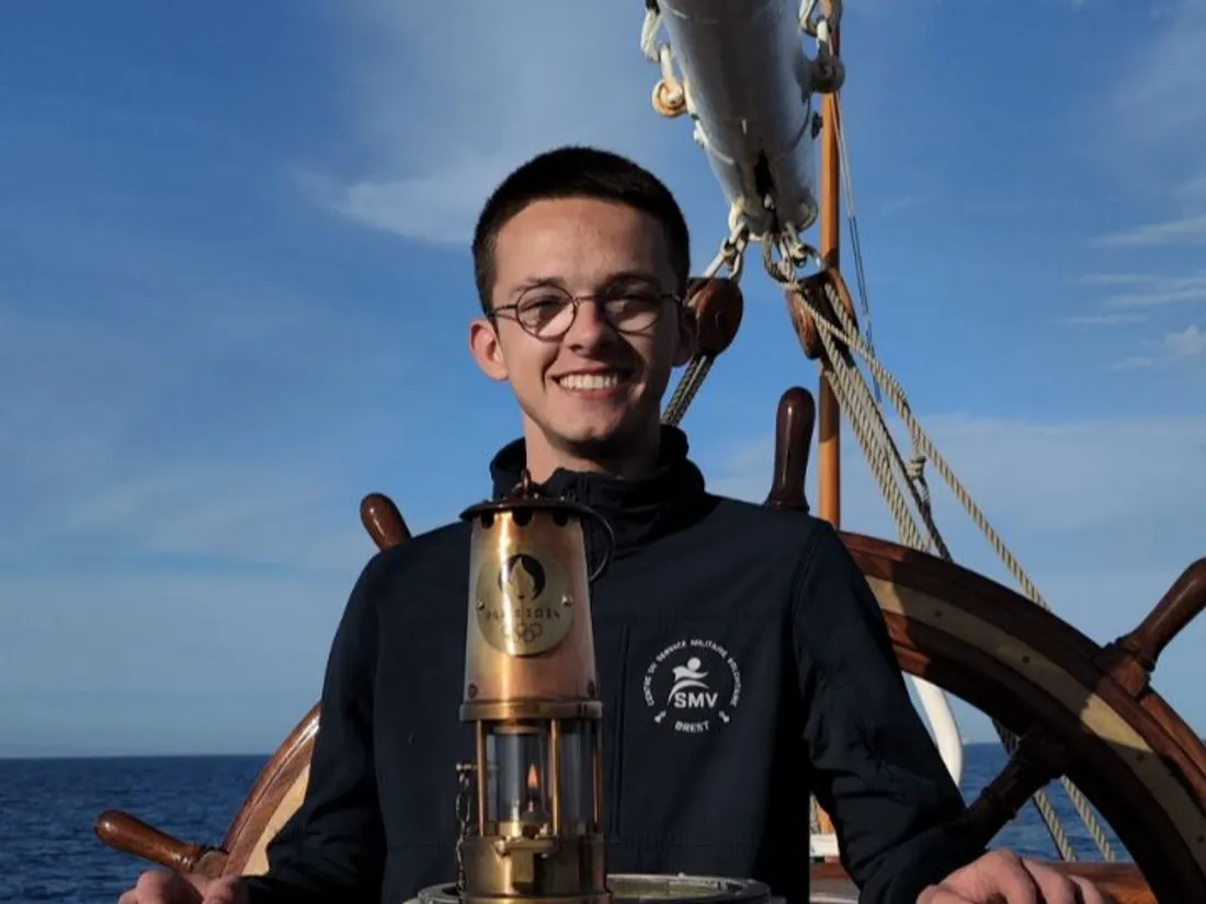 Timothée à bord du Belem