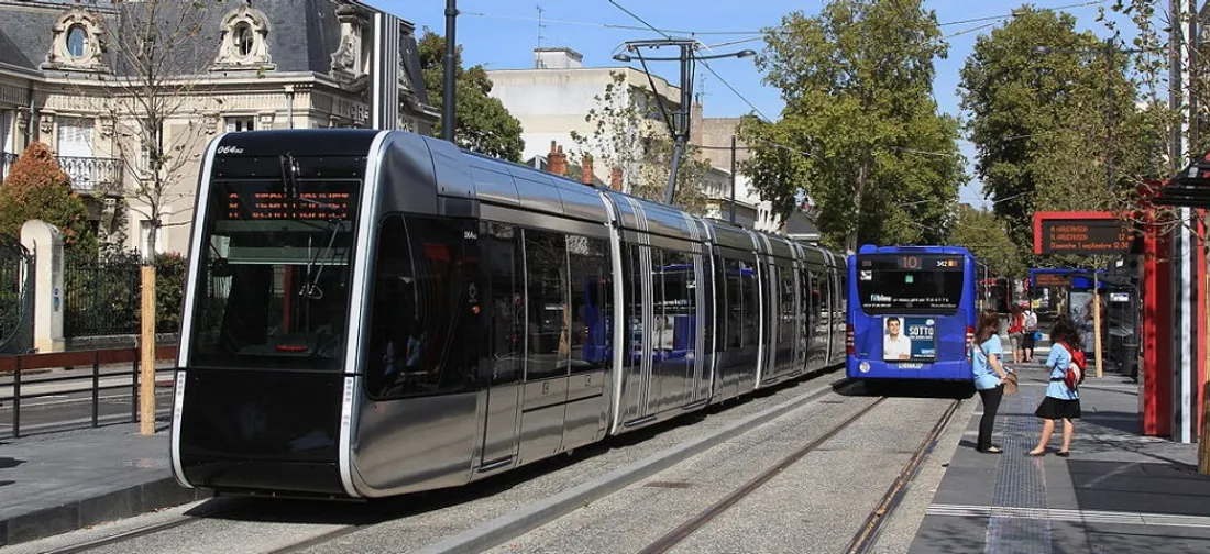 Le réseau bus et tram Fil Bleu, à Tours.