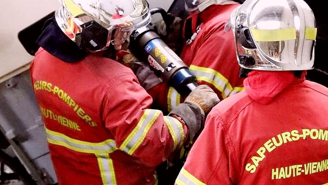 Interventions des sapeurs-pompiers de Haute-Vienne sur un accident de la route