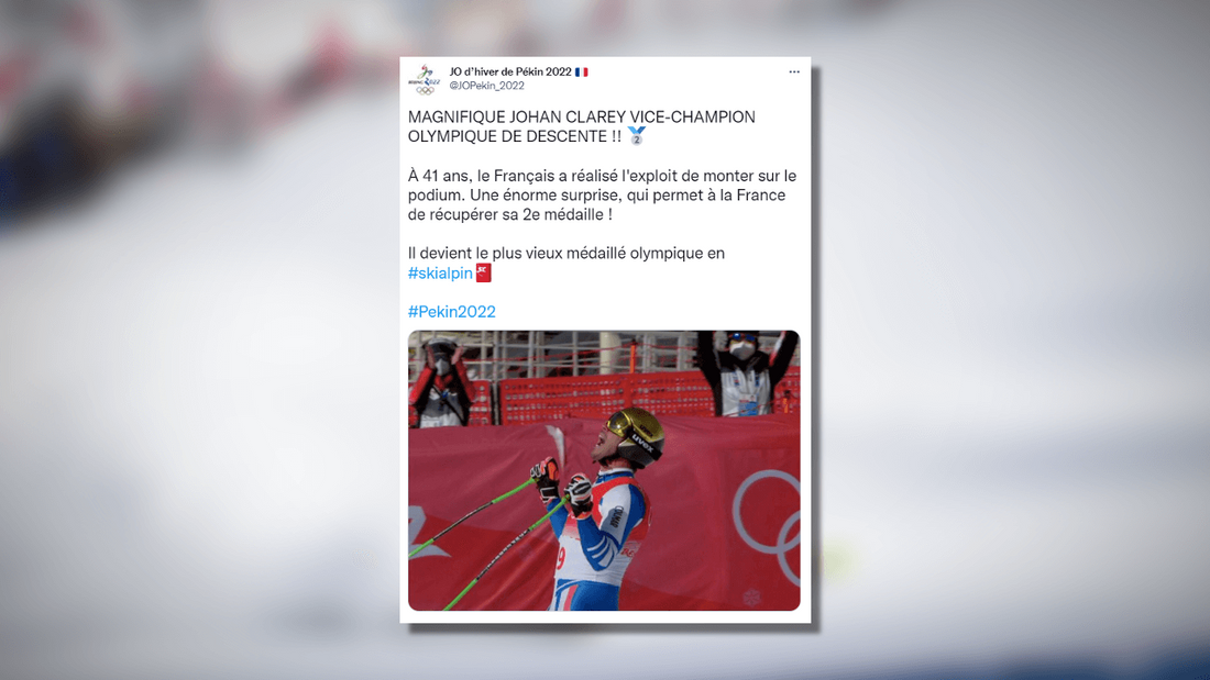 JO-2022 : Johan Clarey décroche l'argent, 2e médaille pour la France