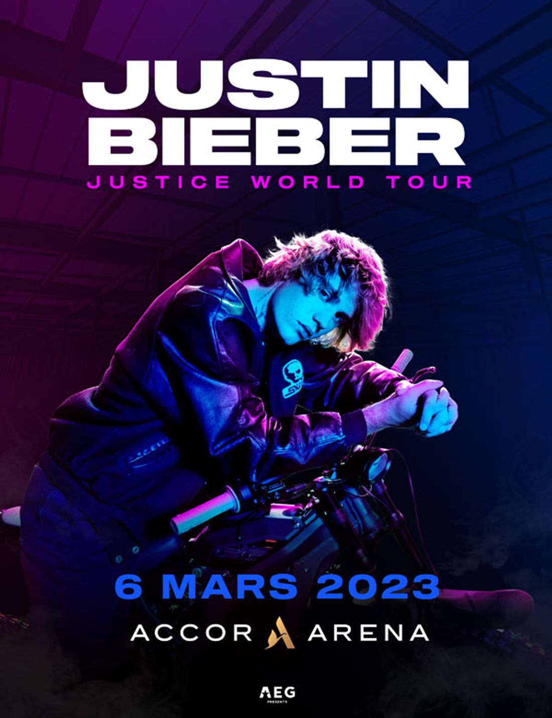 Justin Bieber en concert à Paris en mars 2023