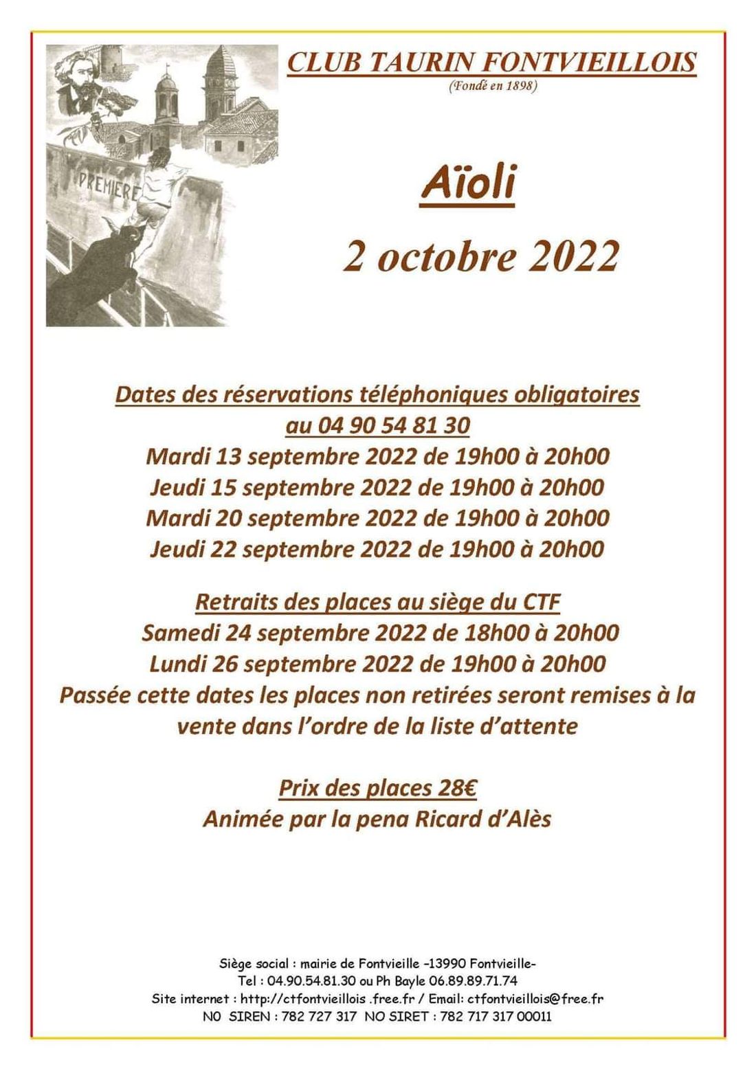 CLUB TAURIN FONTVIEILLOIS AÏOLI - FONTVIEILLE