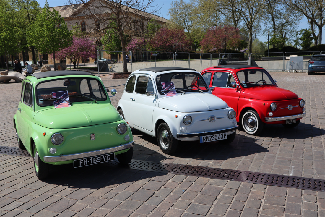 Les Fiat 500 sont aux couleurs de l'Italie