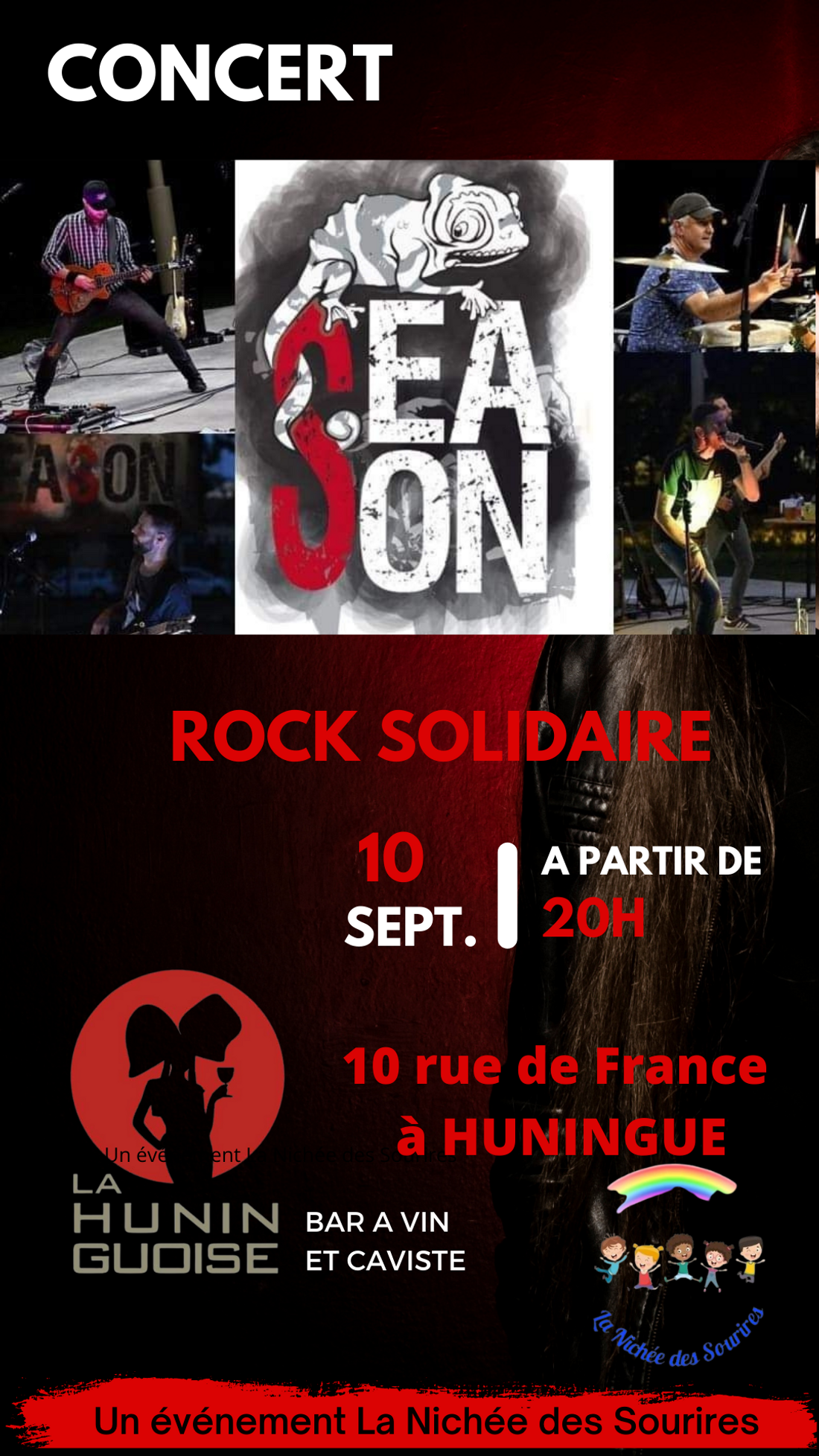 Concert Rock Solidaire le groupe Season à La Huninguoise