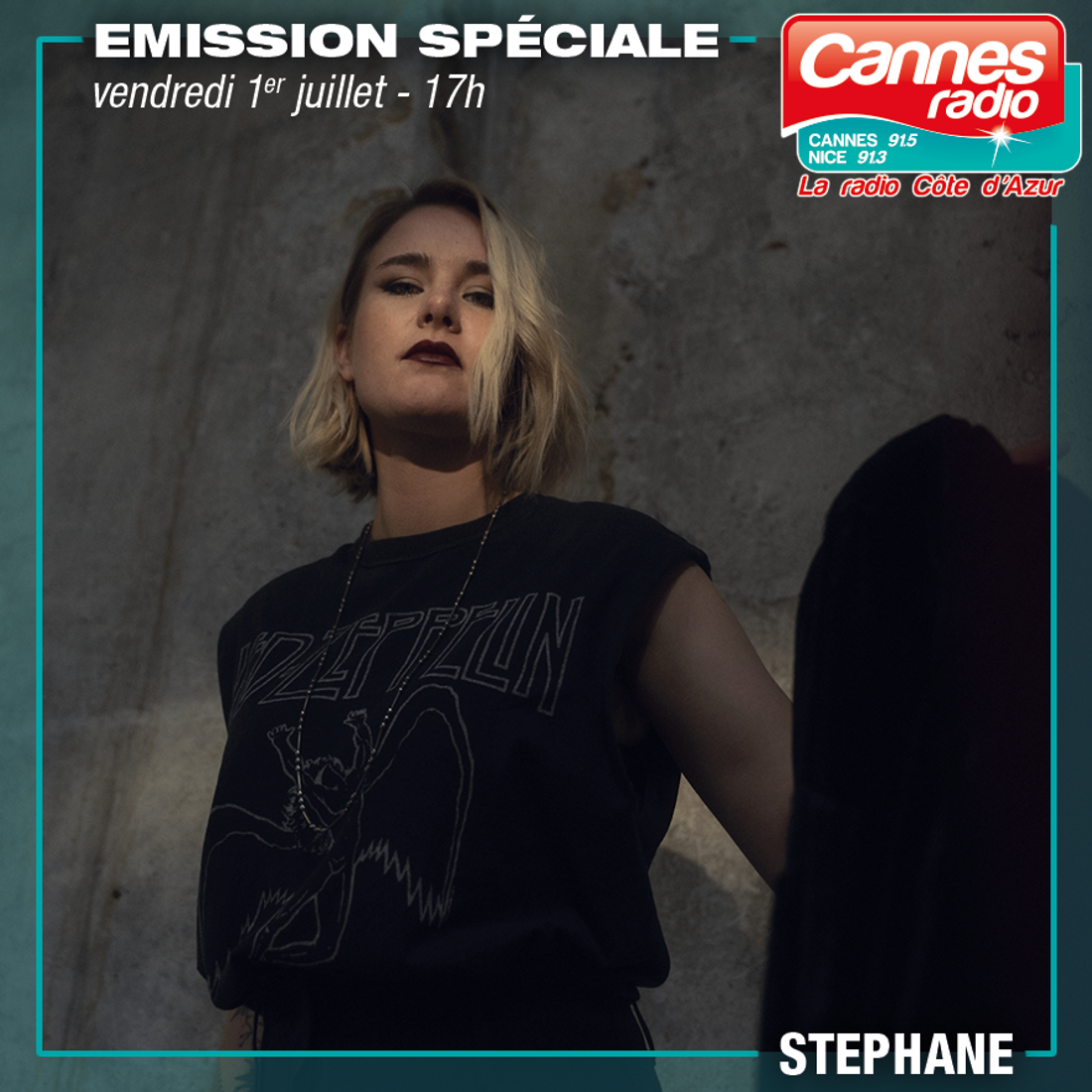 STEPHANE sera l'invitée de CANNES RADIO le 1/07/22 à partir de 17H