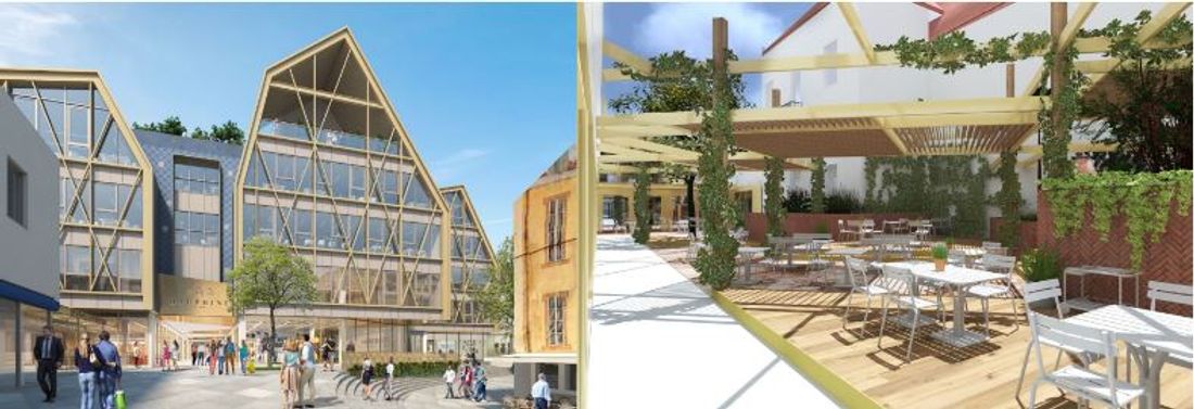 Le futur centre commercial disposera notamment des « terrasses Dauphine »