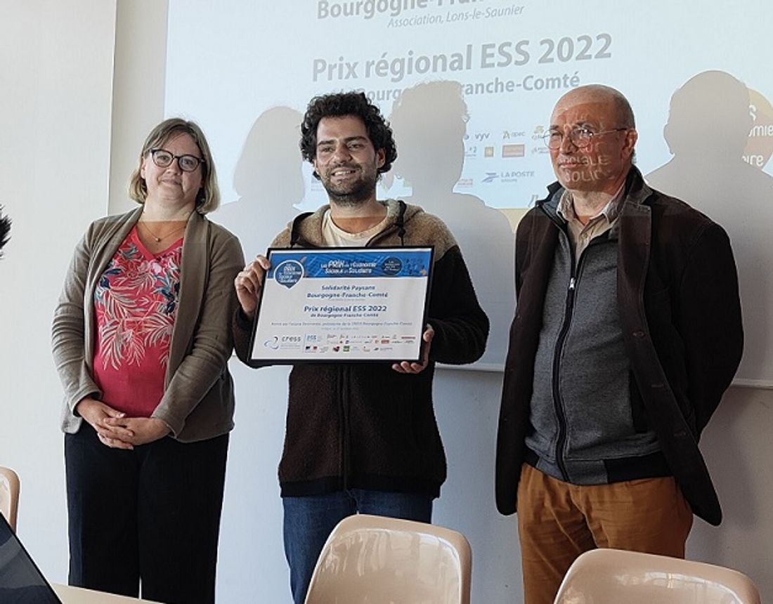 L’association « Solidarité Paysans » a reçu le prix régional de l’ESS Bourgogne-Franche-Comté