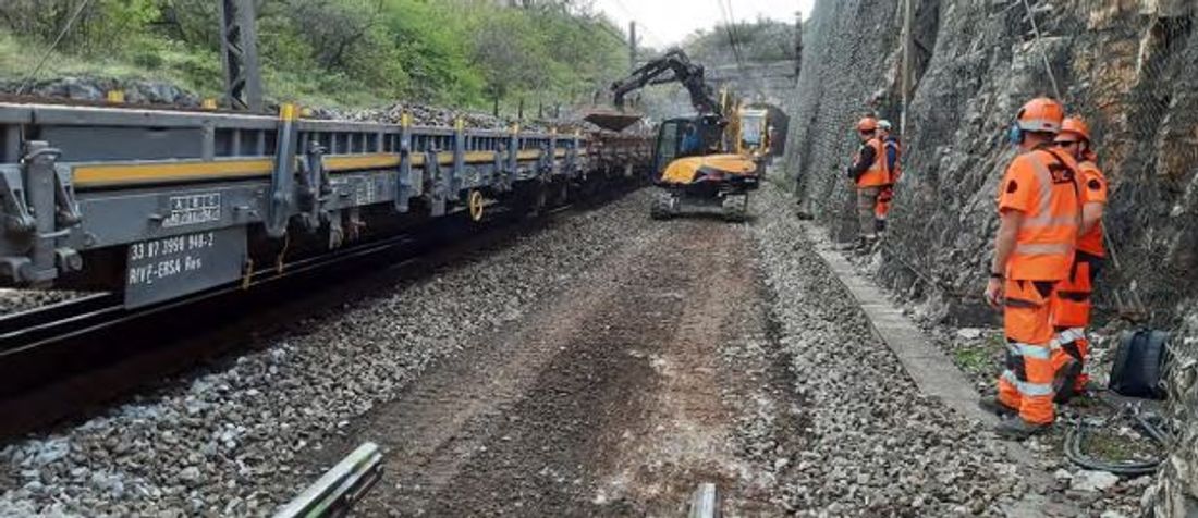 SNCF réseau réalise des travaux de modernisation de la voie, à la hauteur de la commune de Mâlain
