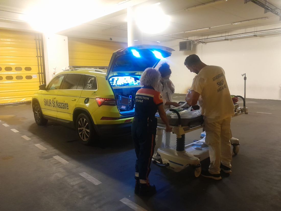 La Protection Civile en renfort au CH de Saint-Nazaire