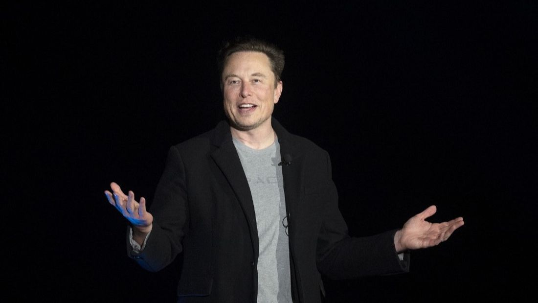 Elon Musk lors d'une conférence Space X.