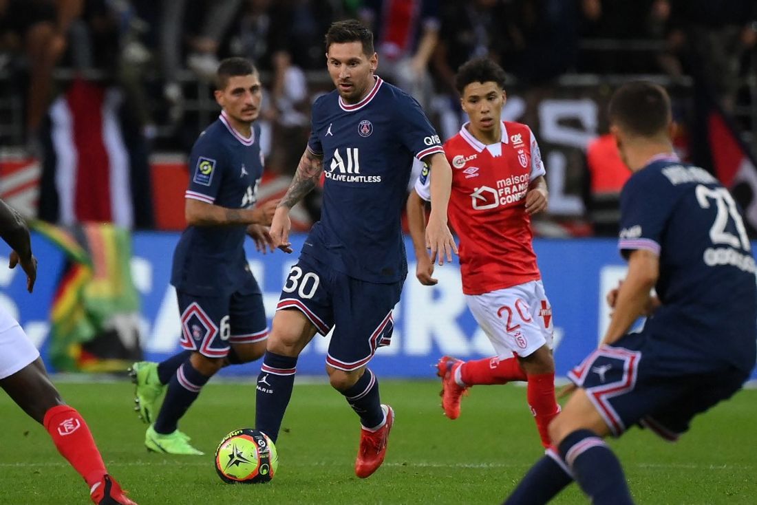 Lionel Messi au PSG ses premières minutes de jeu contre Reims.