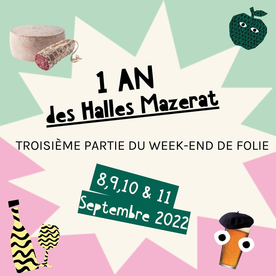 1 an des Halles Mazerat à St-Etienne