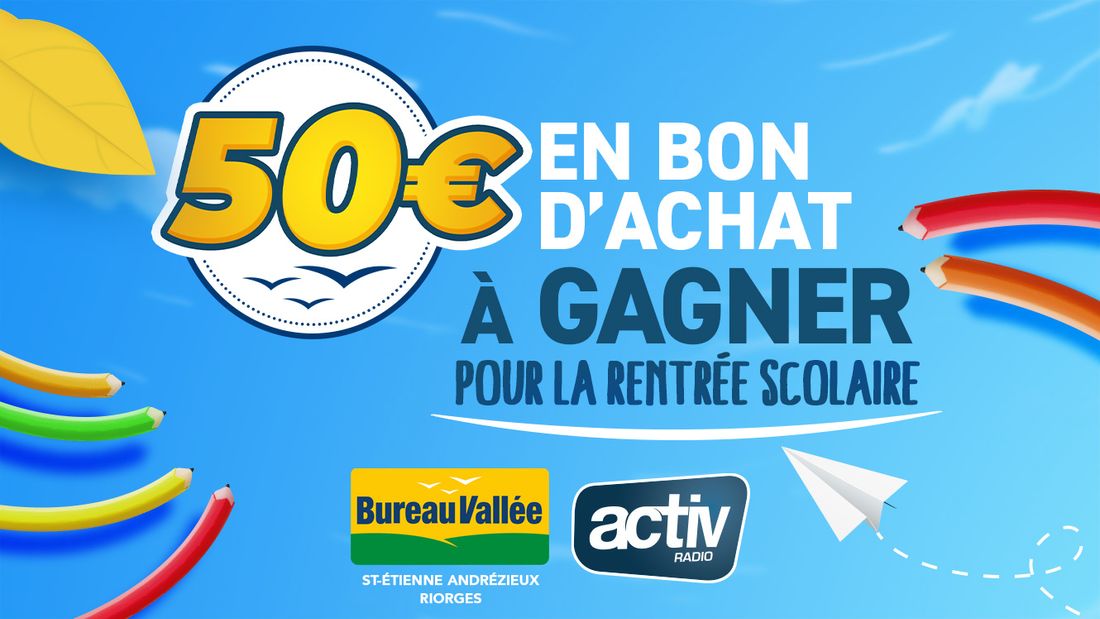 50€ en bon d'achat à gagner chez Bureau Vallée avec ACTIV