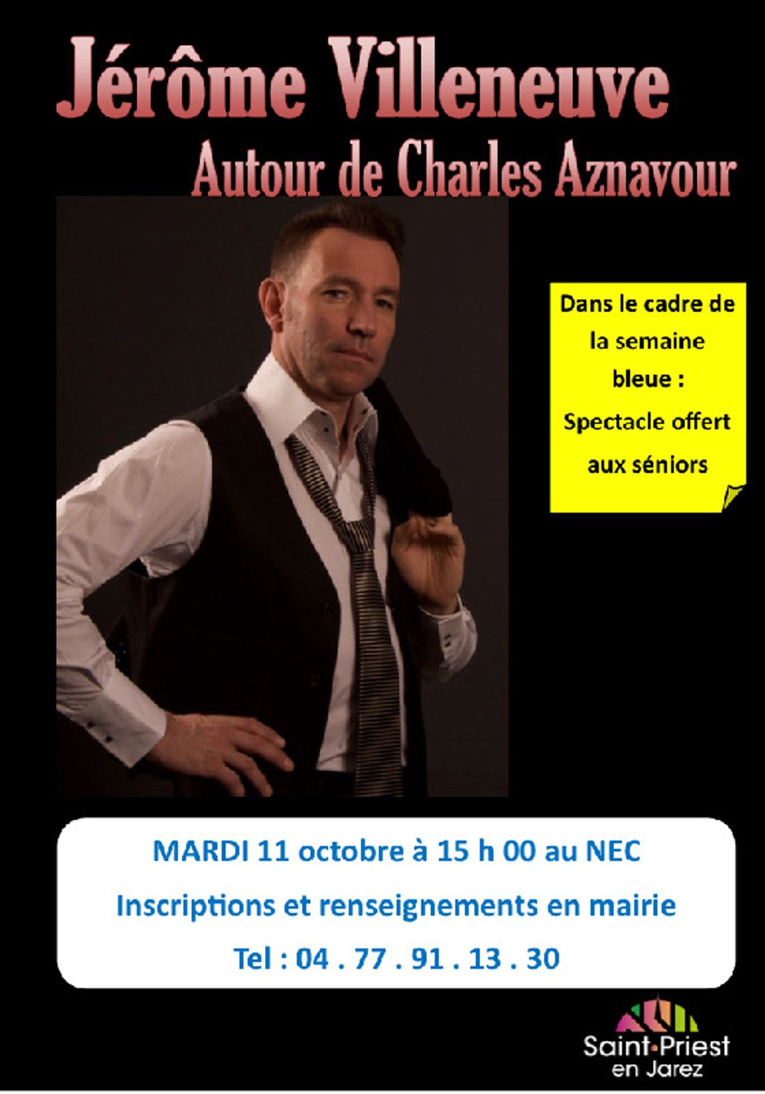 Concert de Jérôme Villeneuve à St-Priest-en-Jarez