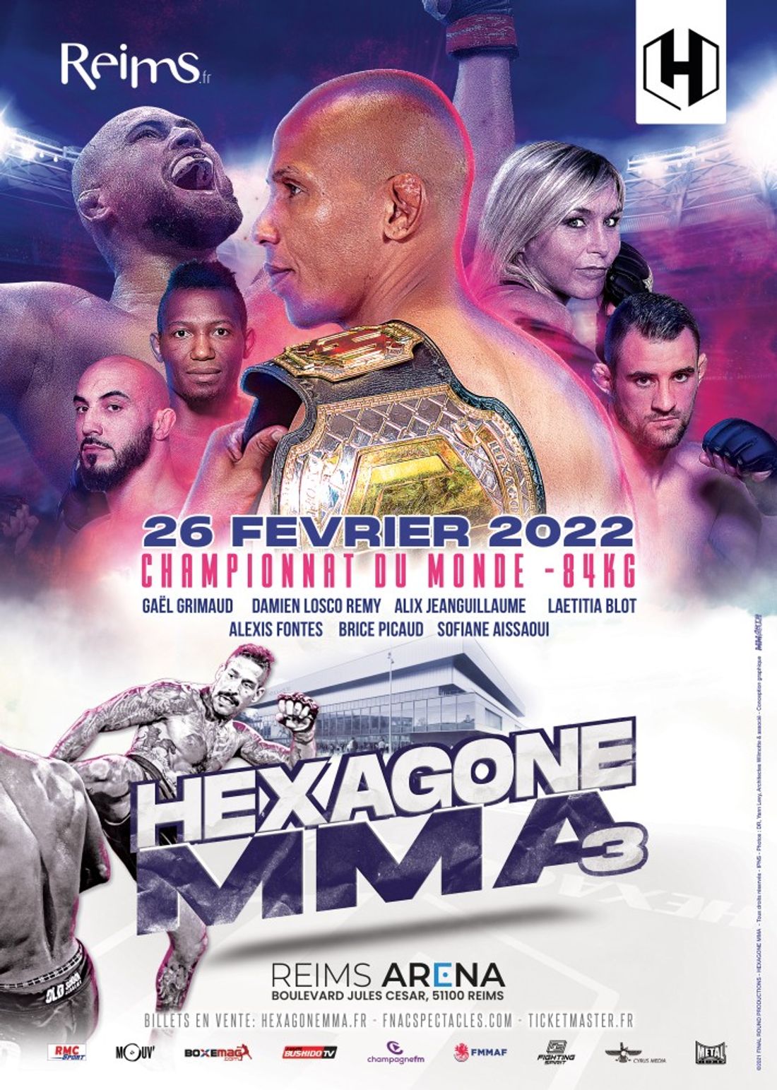 HEXAGONE MMA - Affiche Reims 2022