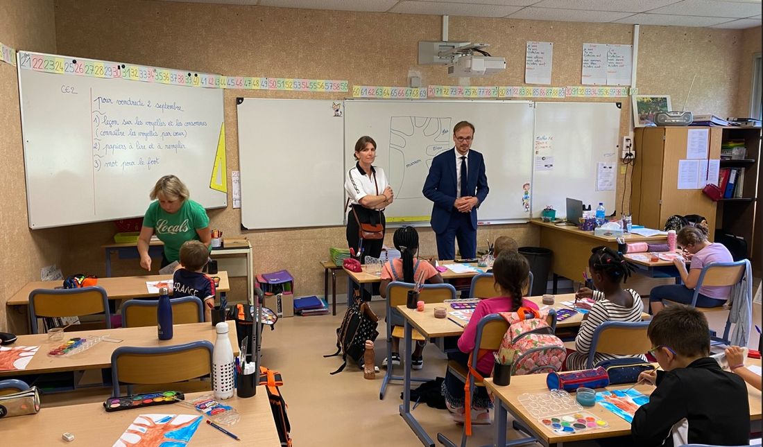Florian Bercault a fait le tour des écoles lors de la rentrée.