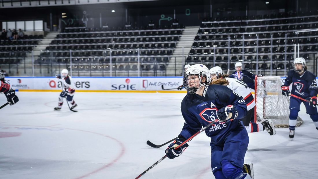 L'équipe de France féminine de hockey sur glace à Angers 
