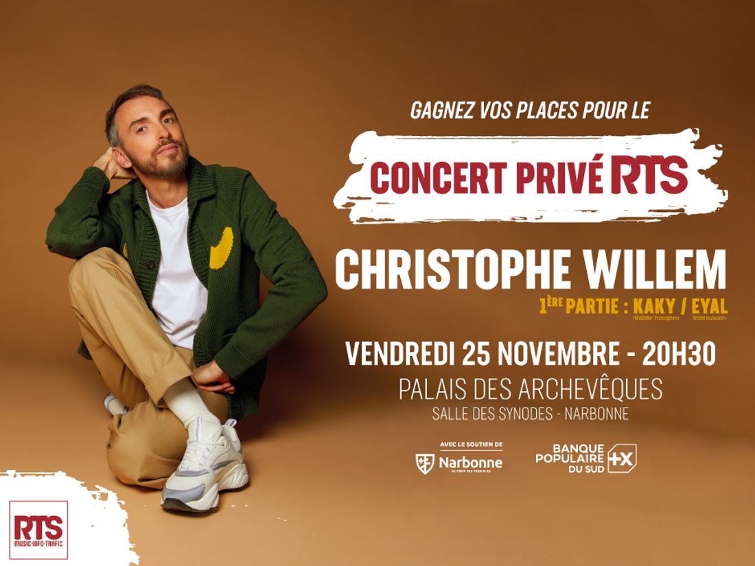 Concert ultra privé de Christophe Willem à Narbonne