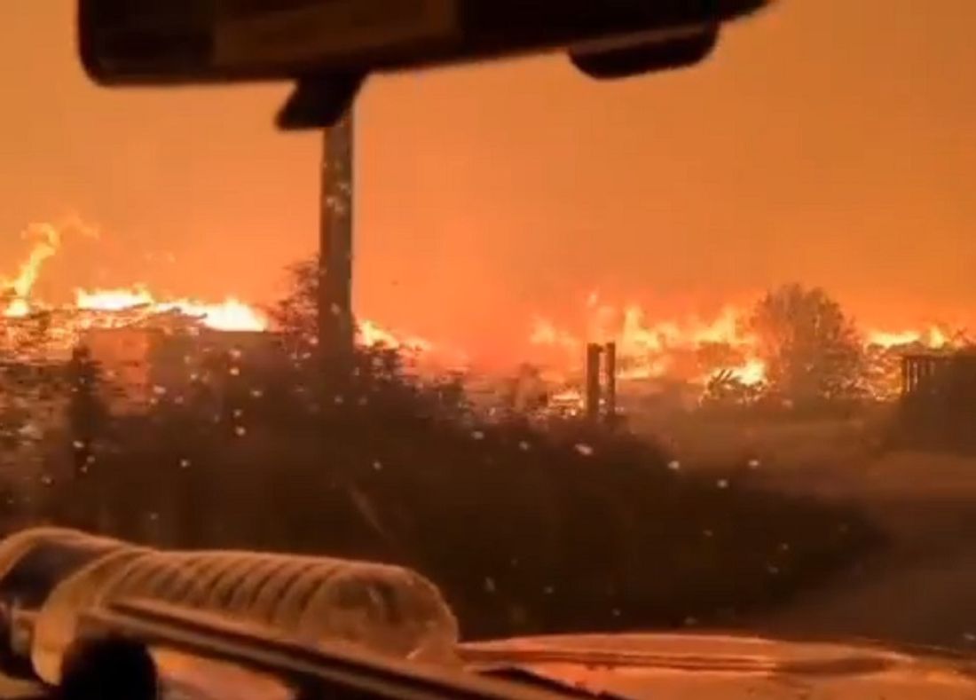 Le feu sévit à Saumos