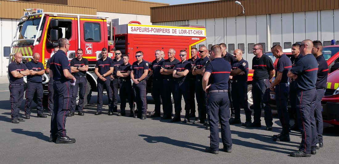 Des pompiers du Loir-et-Cher partent renforcer les dispositifs de feux de forêts. Photo : SDIS 41.