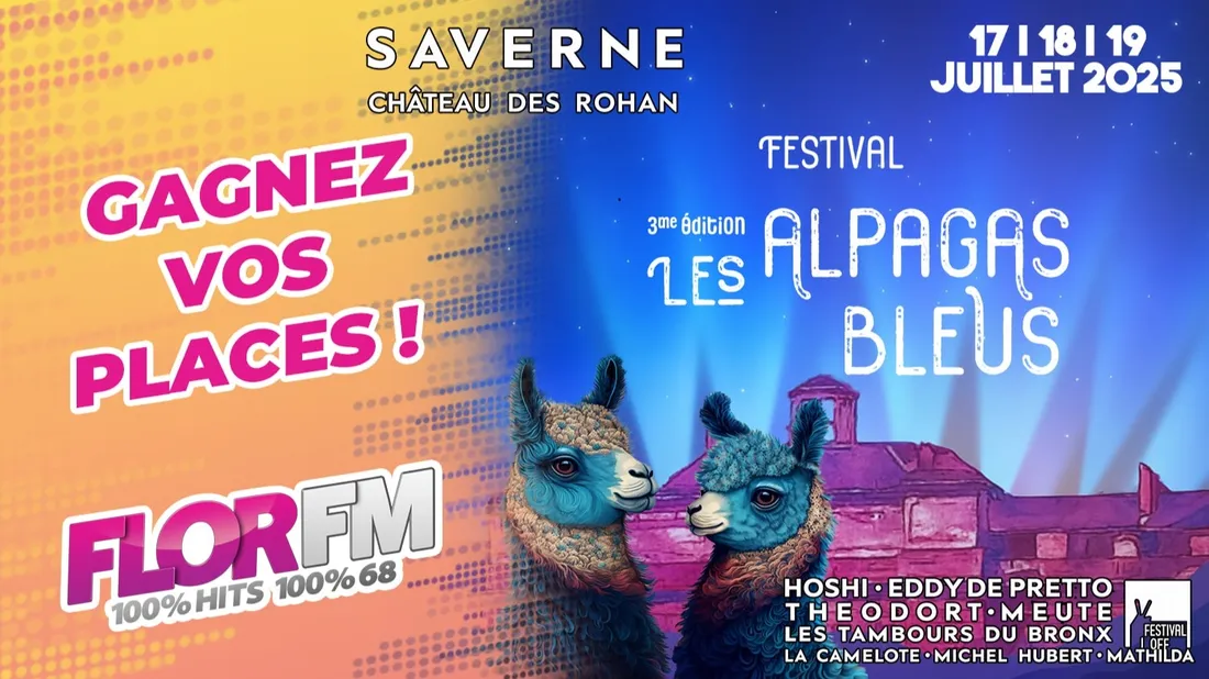 GAGNEZ VOS PLACES POUR LES ALPAGAS BLEUS