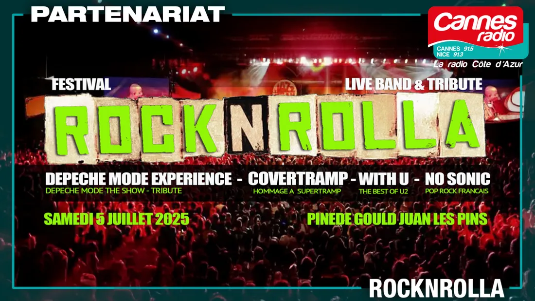 PARTENARIAT CANNES RADIO : LE FESTIVAL ROCK N ROLLA A JUAN LES PINS