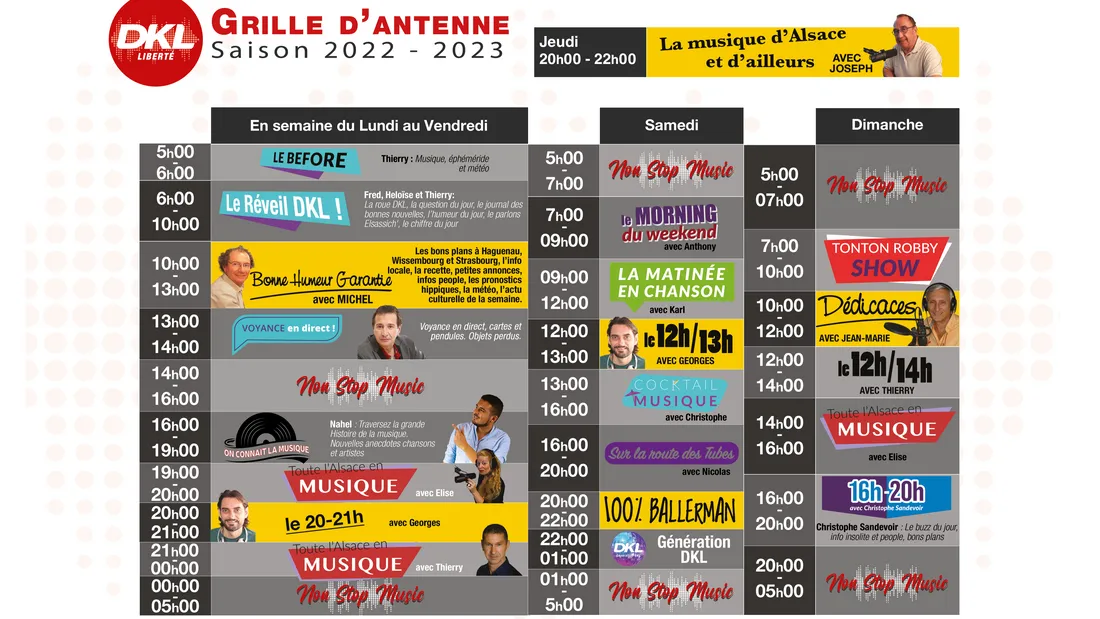 Votre grille des programmes