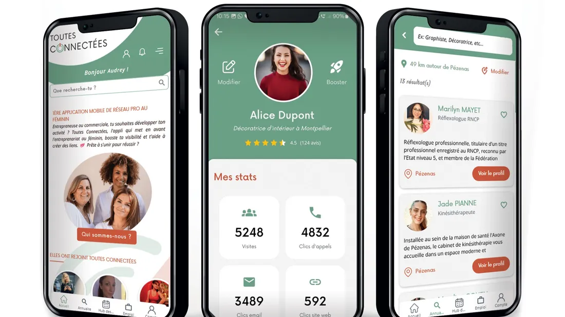 Toutes Connectées : l'appli locale des les cheffes d'entreprise