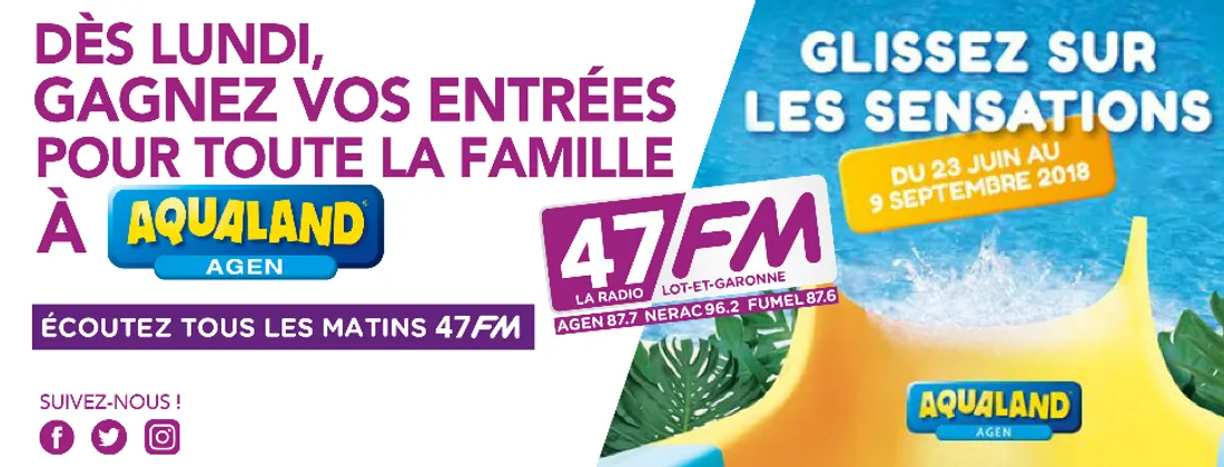 Glissez sur les sensations avec Aqualand Agen