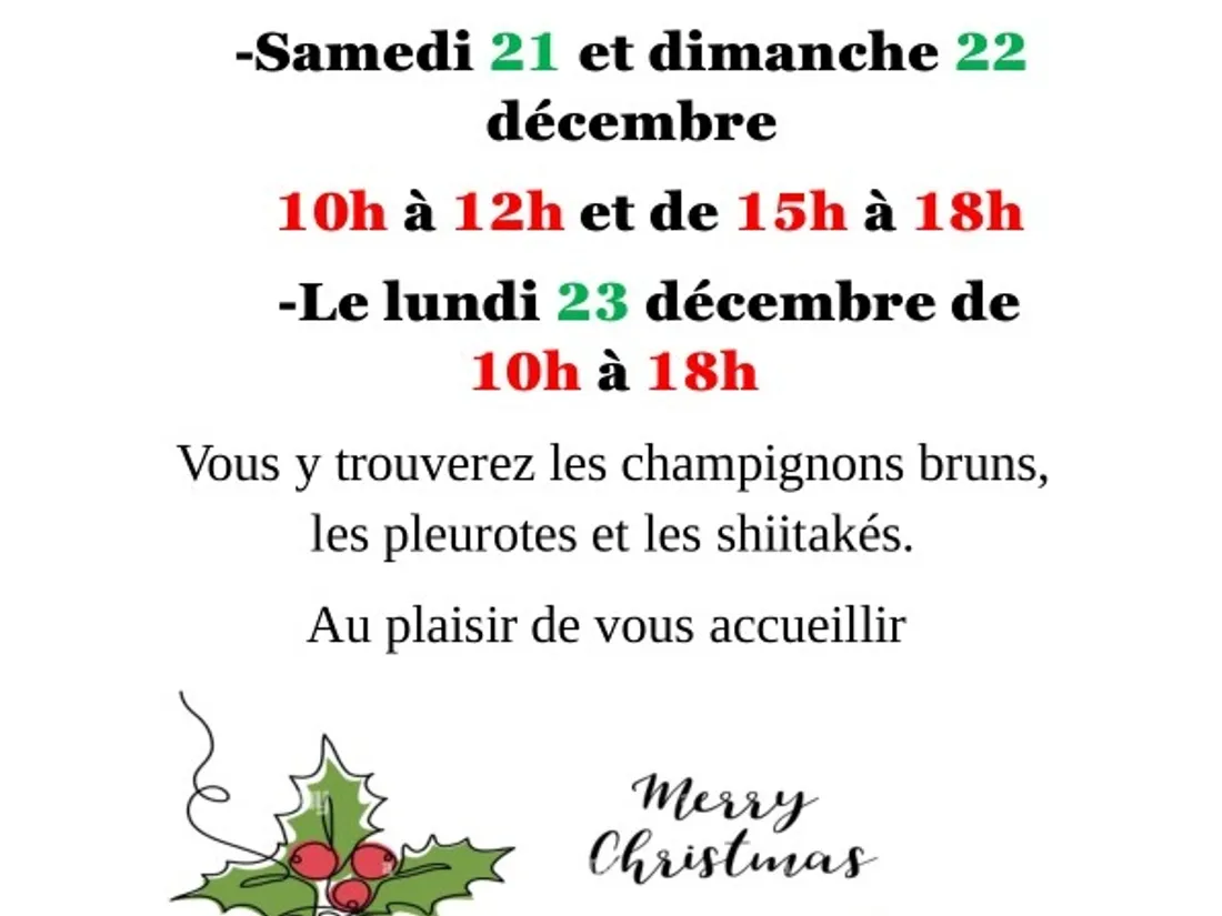 ALLUYES - Portes ouvertes de la Champignonnière Champibeauce