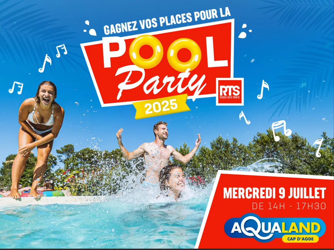 Gagnez vos invitations pour la pool party RTS à Aqualand
