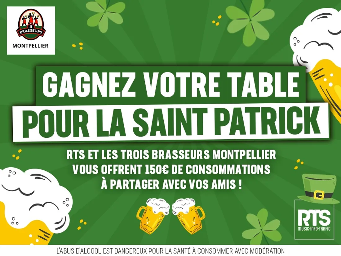 Gagnez votre table aux 3 Brasseurs pour la Saint Patrick
