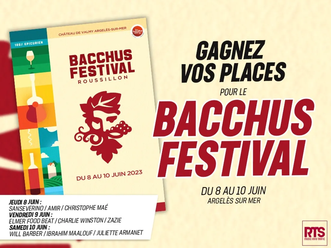 Gagnez vos places pour le Bacchus Festival à Argelès sur Mer