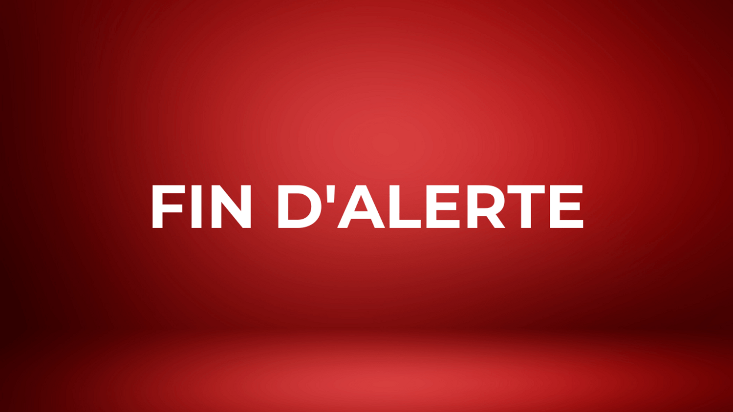 Fin d'alerte