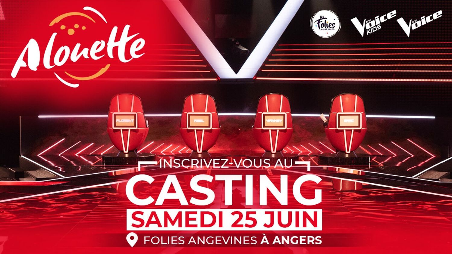 Casting The Voice et The Voice Kids à Angers avec Alouette !