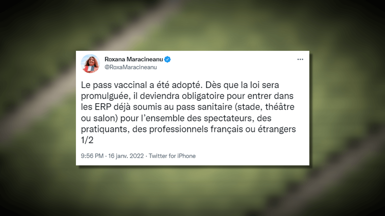 Covid-19 : tout sportif venant de l'étranger devra être vacciné pour concourir en France