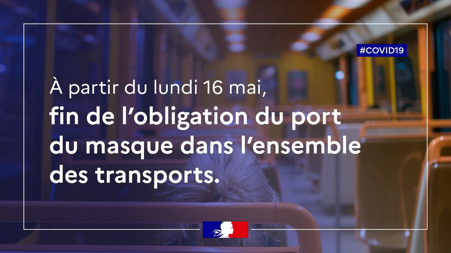FIn de l'obligation du port du masque dans les transports