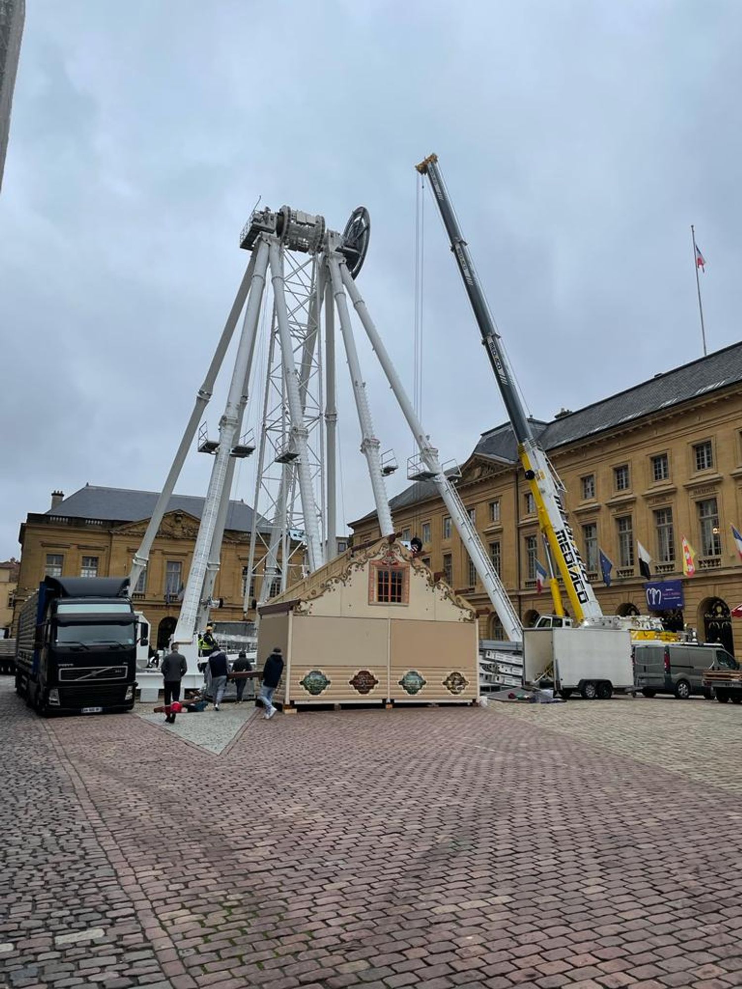 Construction de la grande roue