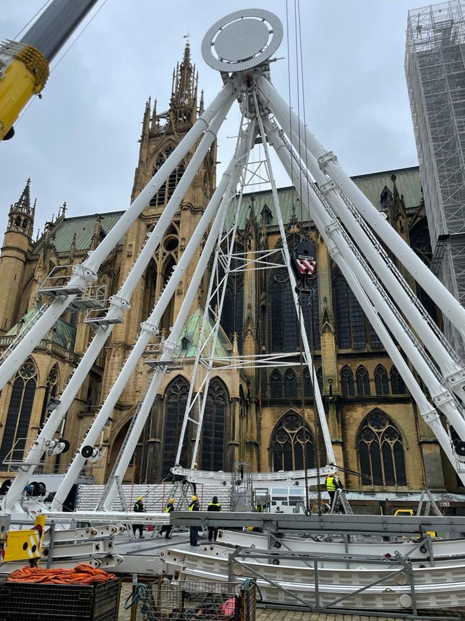 Construction de la grande roue