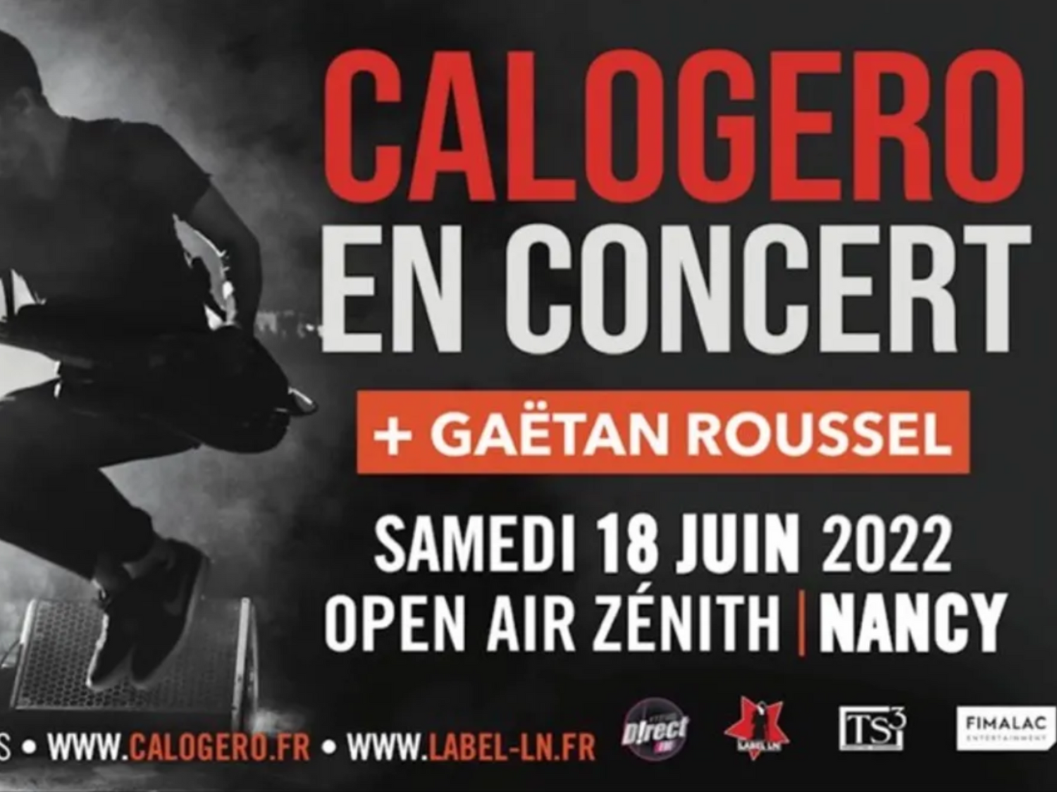 Vos places pour le concert de Calogero au Zénith de Nancy