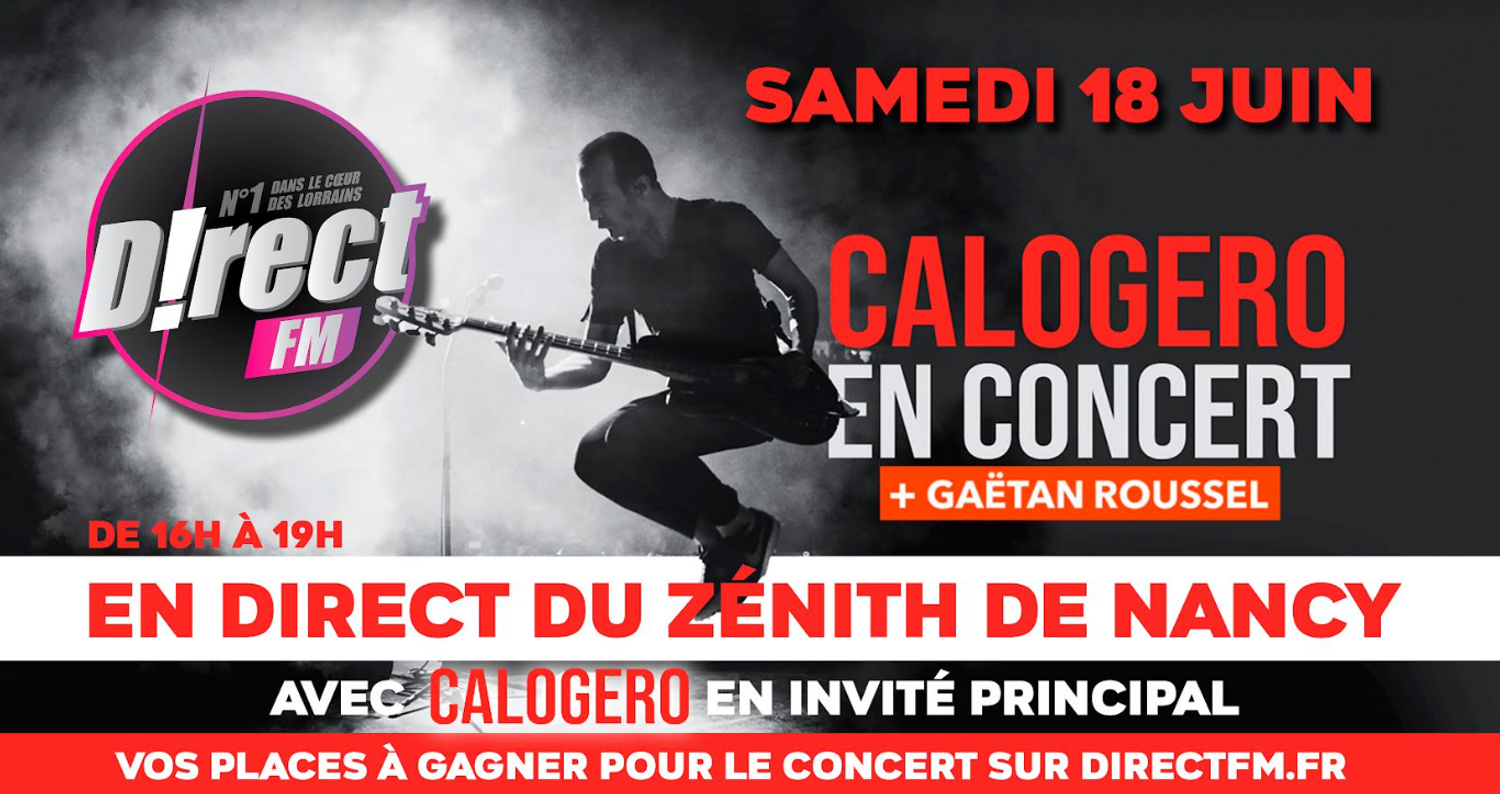 CALOGERO en concert avec D!RECT FM le 18 juin en Open Air au Zénith 