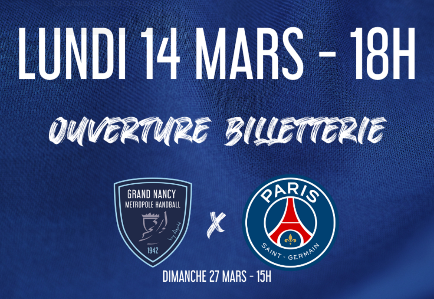 Le dimanche 27 mars à 15h au Palais des Sports Jean Weille