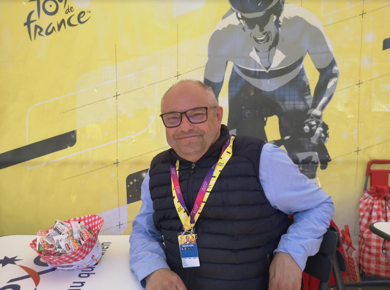 Laurent Hetet, responsable événementiel Sodexo live pour son 8e Tour de France