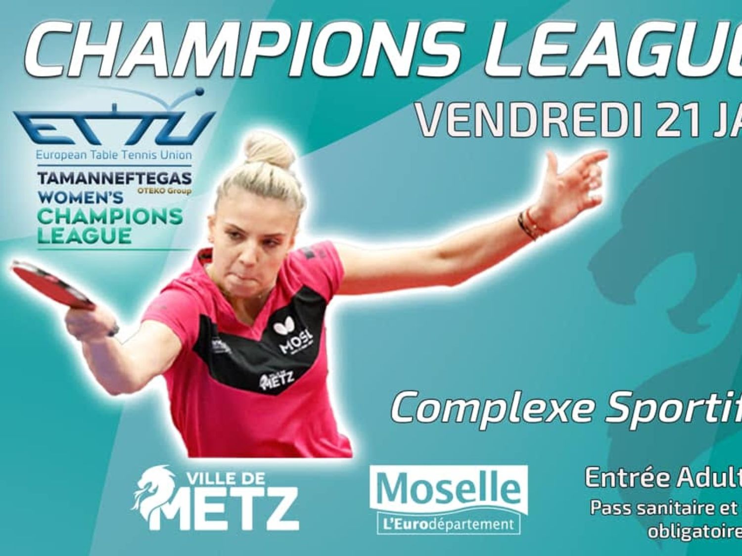 Metz TT : vos places pour le ¼ de final de la ligue des champions