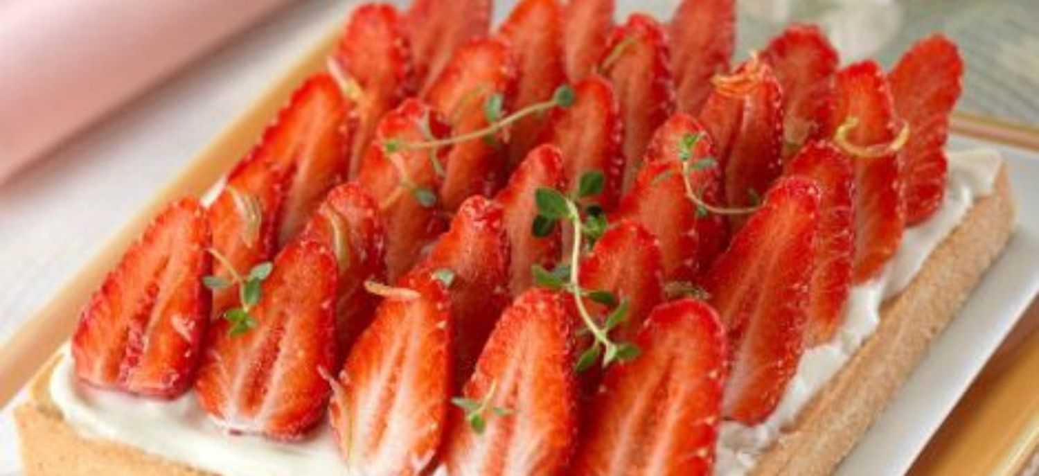 Tarte aux fraises, mascarpone et spéculoos