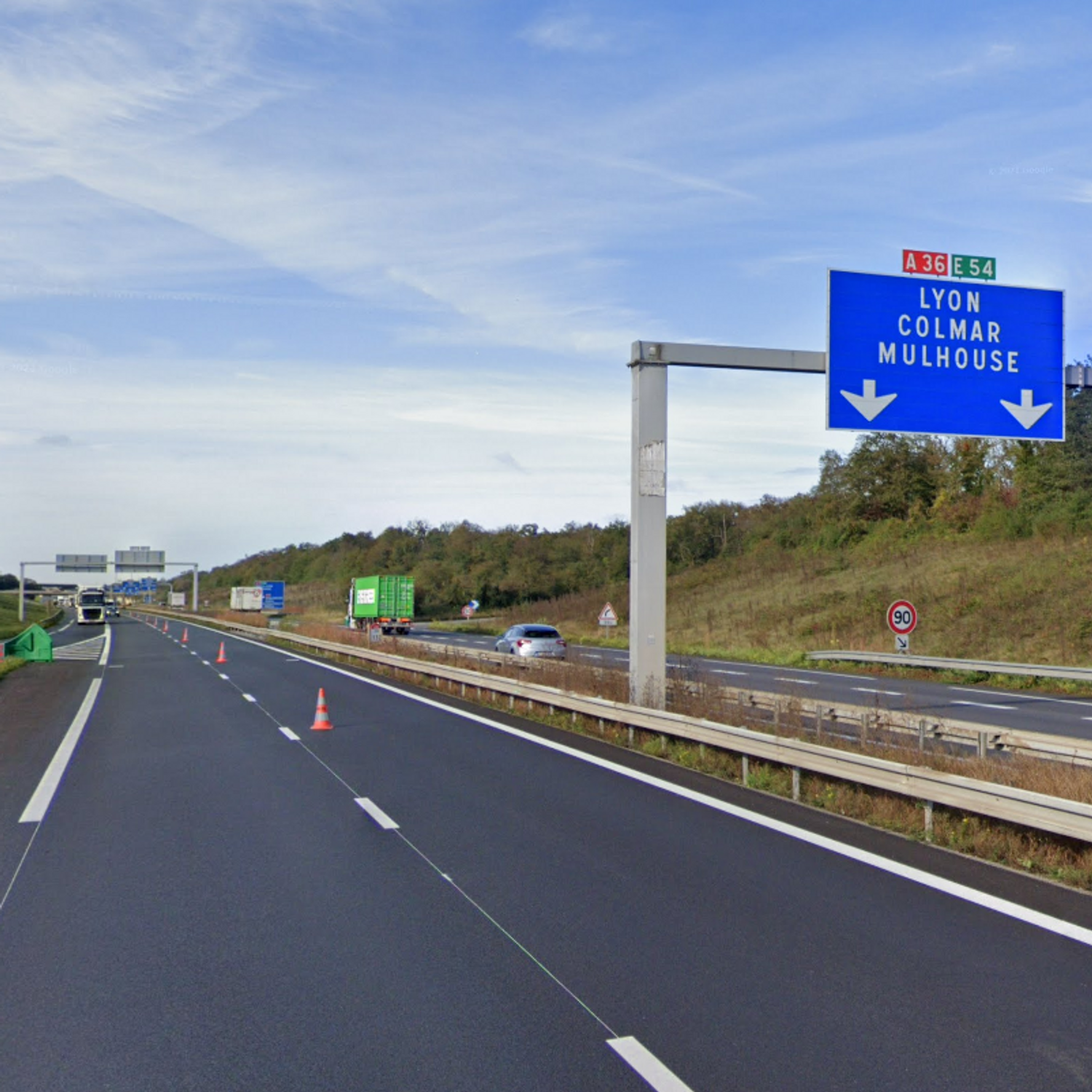 Echangeur A36 proche Mulhouse google maps